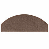 Stair Mats 10 pcs 65x24x4 cm Coffee Brown Half Round Large 149759