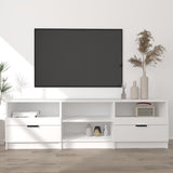 TV Cabinet White 150x33.5x45 cm Engineered Wood 811457