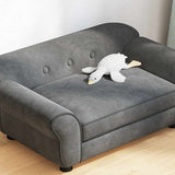 171039 Dog Sofa Dark Grey 72x45x30 cm Plush