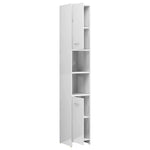 ZNTS 4 Piece Bathroom Furniture Set High Gloss White Engineered Wood 3056886