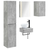 Bathroom Furniture Set 5 pcs Concrete Grey 3407258