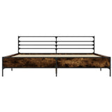 Bed Frame without Mattress Smoked Oak 180x200 cm Super King 3280059