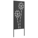 Garden Privacy Screen Black 50 x 140 cm Cold-rolled steel 876280