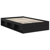 Bed Frame with Headboard Black 135 x 190 cm Solid Pine Wood 3410097