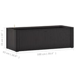 ZNTS Garden Raised Bed with Self Watering System Anthracite 100x43x33 cm 313961