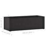 ZNTS Garden Raised Bed with Self Watering System Anthracite 100x43x33 cm 313961