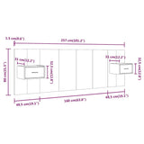 Bed Headboard with Cabinets Sonoma Oak Engineered Wood 3115702