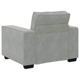 Sofa Set with Cushion 3 pcs Grey 220 x 78 x 84 cm Velvet 3324618