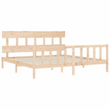 Bed Frame without Mattress 200x200 cm Solid Wood Pine 3193356
