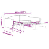 Daybed with Trundle without Mattress Light Grey 90x190 cm Single 3197257