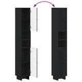 Bathroom Cabinet with Open Shelf EDE Black 30 x 31 x 190 cm 895936