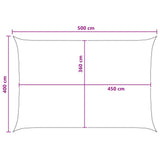 Sunshade Sail 4 x 5 m HDPE Rectangular Light Grey and White 42032953