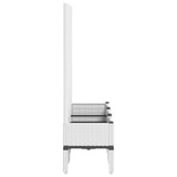Garden Planter with Trellis White 120x40x142 cm PP 367929