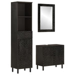 ZNTS 3 Piece Bathroom Cabinet Set Solid Wood Mango 3206294