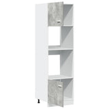 Microwave Cabinet Lyon Concrete Grey 60x57x207 cm Engineered Wood 856127