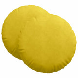 Seat Cushions 2 pcs Yellow 80 x 29 cm Velvet 42014255