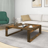 Coffee Table Smoked Oak 100x100x35 cm Engineered Wood 815999
