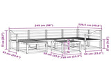 Outdoor Sofa Set 7 pcs Natural Solid Acacia Wood 3366687