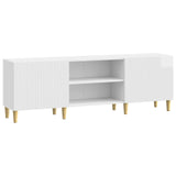 TV Cabinet High Gloss White 150 x 31 x 50 cm Engineered Wood 894689