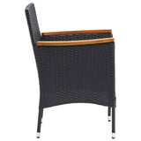 Garden Dining Chair Set of 4 Black 318502