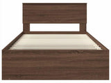 Bed Frame with Headboard Brown Oak 90 x 200 cm Engineered wood 3407937