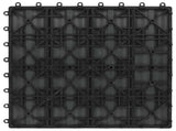 Decking Tile 3D Design 11 pcs Black 30 x 30 cm WPC 42046681