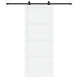 Sliding Door ORKDAL White 93 x 232 cm Solid Pine Wood 3333491