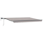 Retractable Awning Manual Light grey 400 x 300 cm Fabric 3330644