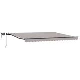 Retractable Awning Manual Light grey 400 x 300 cm Fabric 3330644