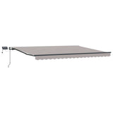 Retractable Awning Light Grey 400 x 300 cm Fabric and Aluminium 3330644