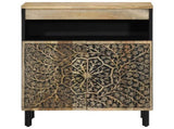 Side Cabinet 60x33x75 cm Solid Wood Mango 358237