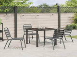 Garden Dining Set 5 pcs Anthracite Powder-Coated Steel 3379297