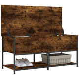 Storage Bench Smoked Oak 100x42.5x47 cm Engineered Wood 839025