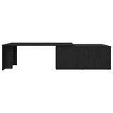 Coffee Table Black Oak 150 x 50 x 35 cm Engineered Wood 862478