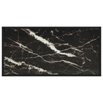 ZNTS Coffee Table Black with Black Marble Glass 100x50x35 cm 322882