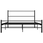 ZNTS Bed Frame with Headboard without Mattress Black 140x200 cm Metal 286497