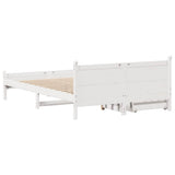 Bed Frame without Mattress White 140x190 cm Solid Wood Pine 3309783