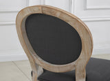 Set of Two French-Inspired Wooden Dining Chairs - Grey T3398P328309