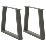 ZNTS Dining Table Legs V-Shape 2 pcs Anthracite 50x cm Steel 4012550