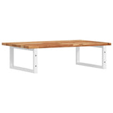 Basin Shelf Wall Mounted Steel and Solid Wood Acacia 3302832