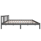 Bed Frame without Mattress Grey Solid Wood 160x200 cm 814896