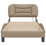 Bed Frame with LED without Mattress "Hvar" Cappuccino 80x200 cm 3213896