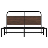 Bed Frame Without Mattress 150x200 cm King Size Brown Oak Engineered Wood 4100309