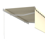 Manual Retractable Awning with Blind 3.5x2.5m Cream 3069277