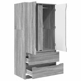 Bathroom Cabinet Grey Sonoma 79.5 x 49 x 156 cm Engineered Wood 3406251