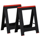 Foldable Work Trestles 2 pcs Black and Red Polypropylene 350 kg 152104
