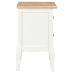 ZNTS Bedside Cabinet 2 pcs White 35x30x49 cm MDF 280037