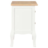 ZNTS Bedside Cabinet 2 pcs White 35x30x49 cm MDF 280037