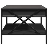 ZNTS Coffee Table with Infinity LED Black 70x50x38 cm 847702