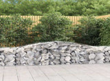 Arched Gabion Baskets 10 pcs 400x50x60/80 cm Galvanised Iron 3146978